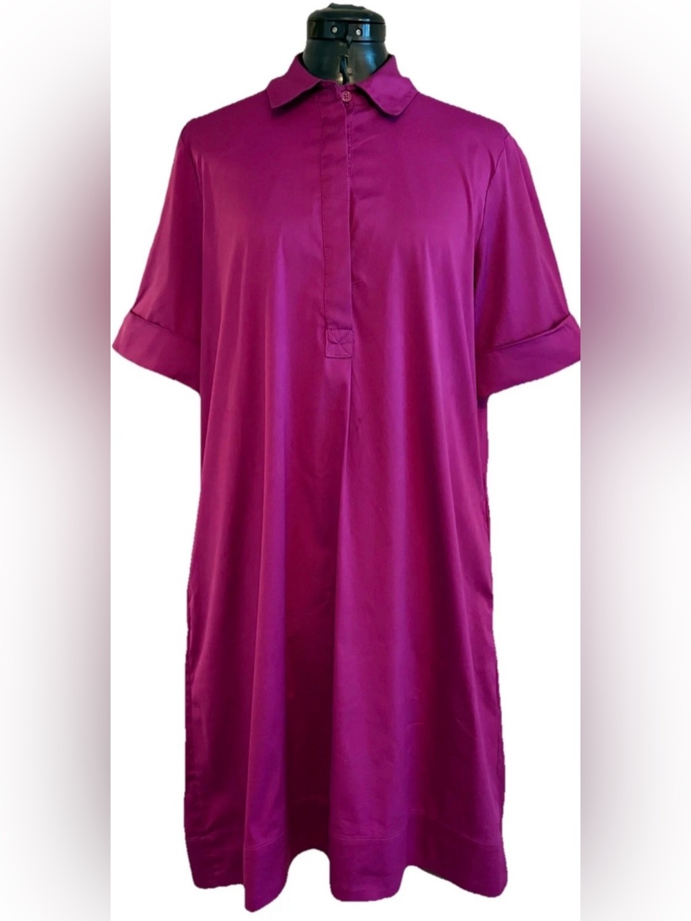 Chicos Hi-low Hemmed Popover Women’s Shirt Dress Sz 8 i - Picture 4 of 8